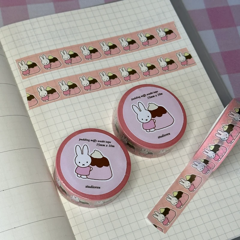 Miffy strawberry pudding washi tape