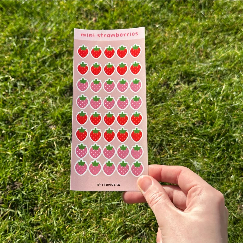 Mini Strawberries Sticker sheet