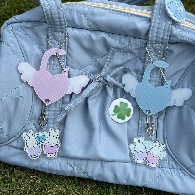 Angel Heart Lock Acrylic Carabiners