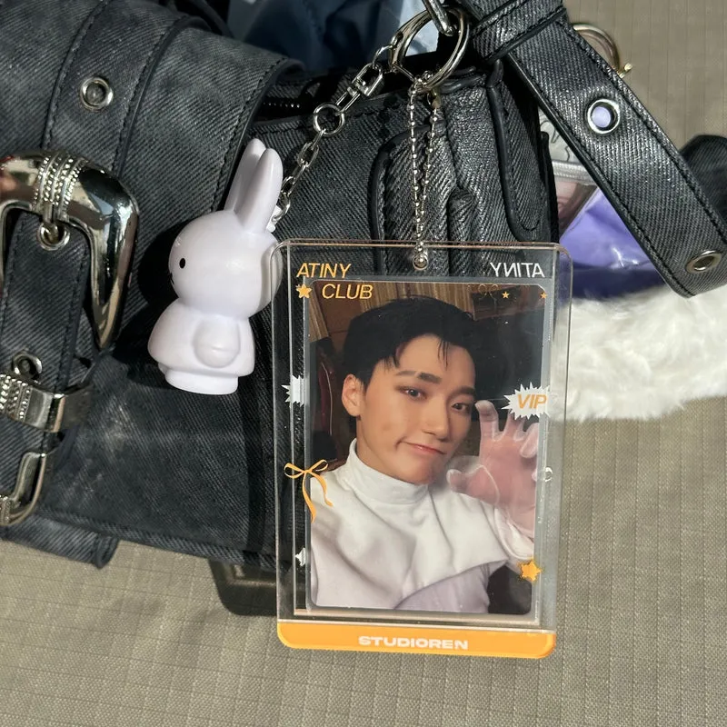 Ateez transparent acrylic photocard holder