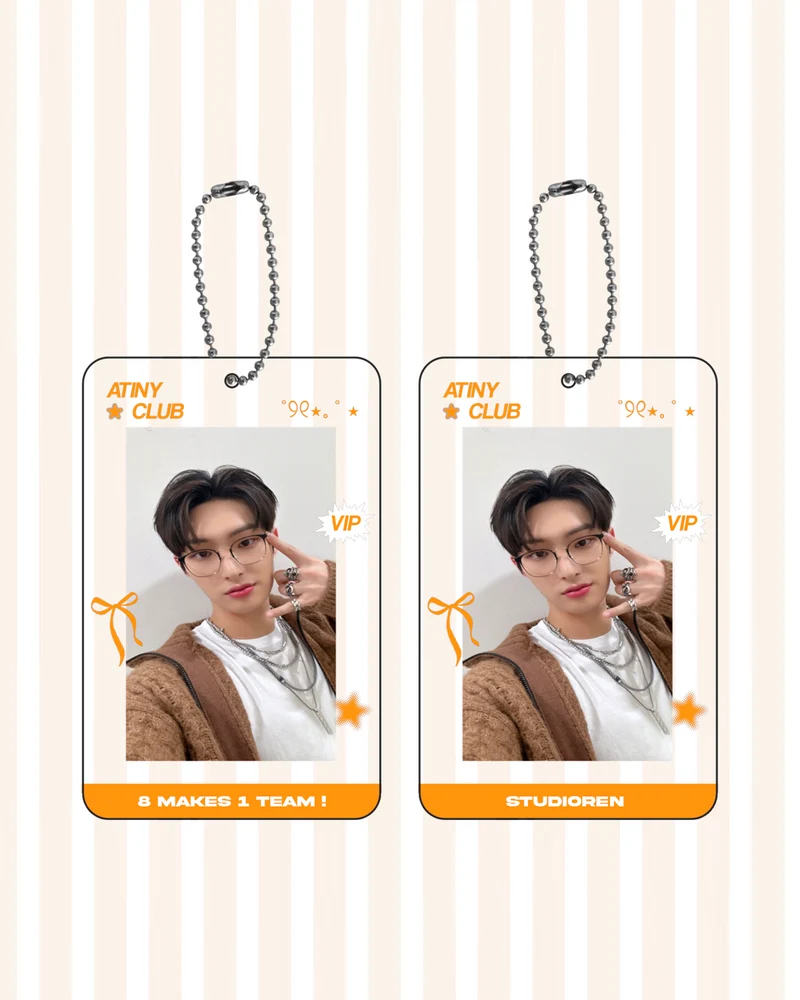 Ateez transparent acrylic photocard holder