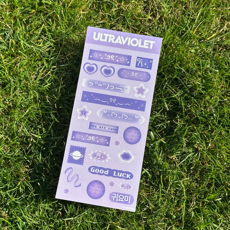 Ultraviolet deco sticker sheet