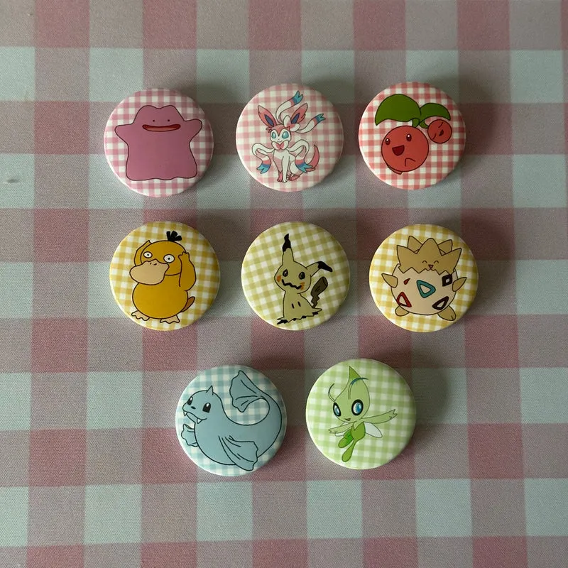 Pokemon fanart mini badges