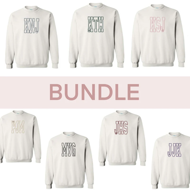 BTS - Hello I'm ____ (7 Initials Hollow Design Sweatshirts)