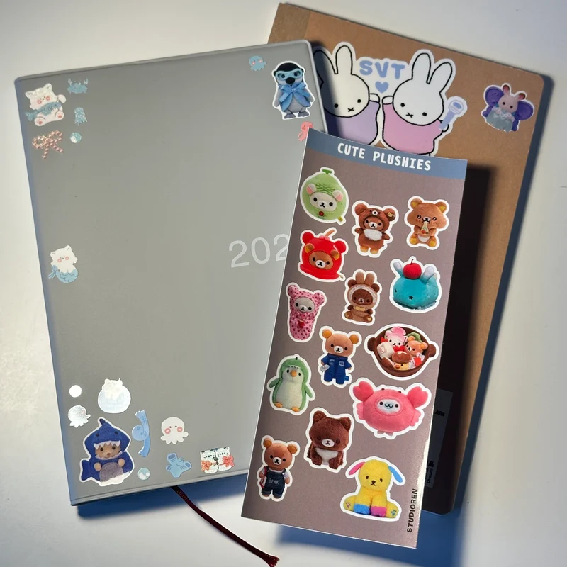 Cute plushies sticker sheet