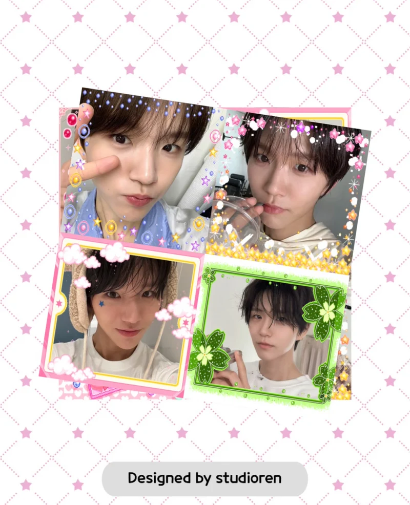 nct wish purikura sticker sheets
