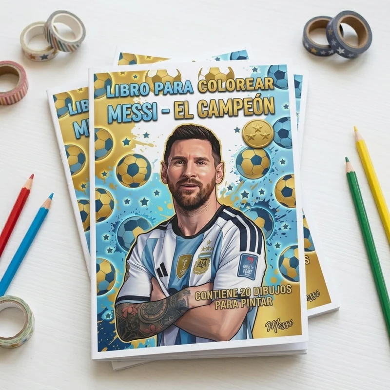 Messi - Librito para pintar