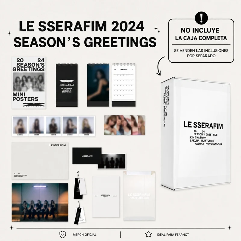 LE SSERAFIM 2024 Season's Greetings – Inclusiones Originales