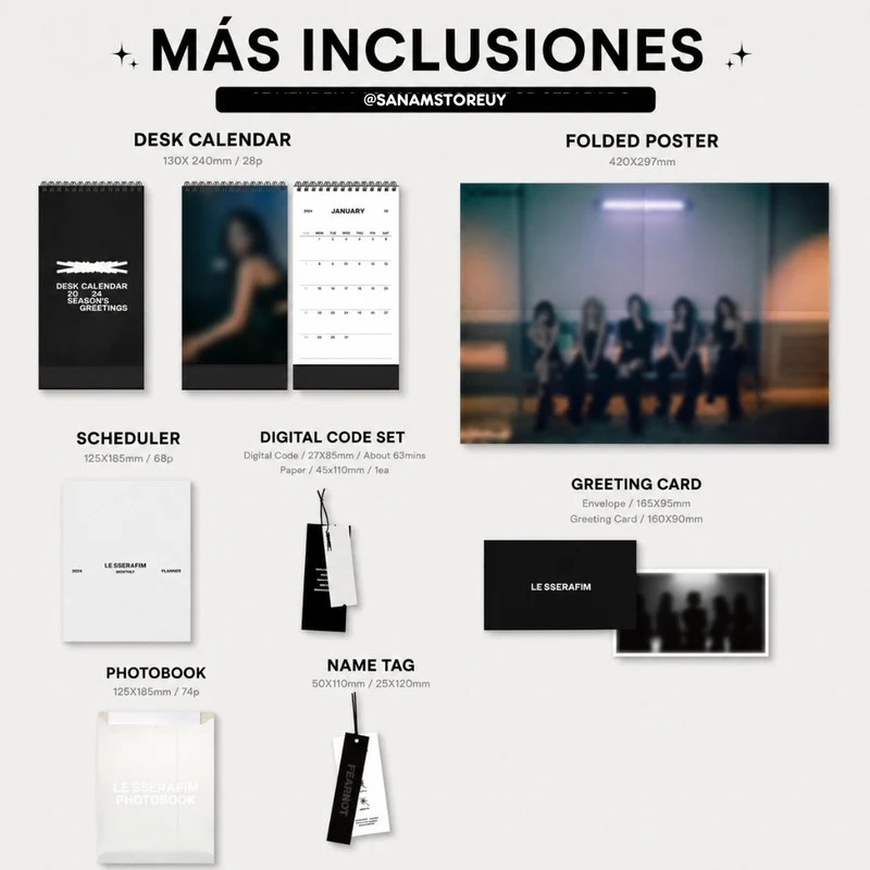 LE SSERAFIM 2024 Season's Greetings – Inclusiones Originales