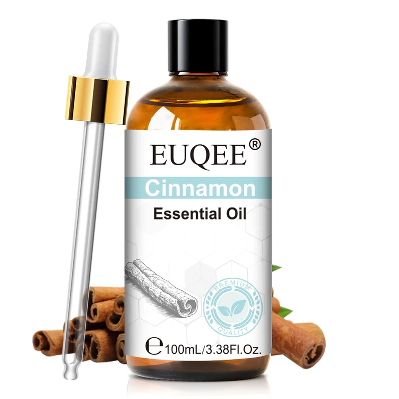 EUQEE 3.38FI.Oz. Aromatherapy Essential Oil For Reed Diffuser Humidifier-100ml Vanilla Lavender Cinnamon Lemon Essential Oils
