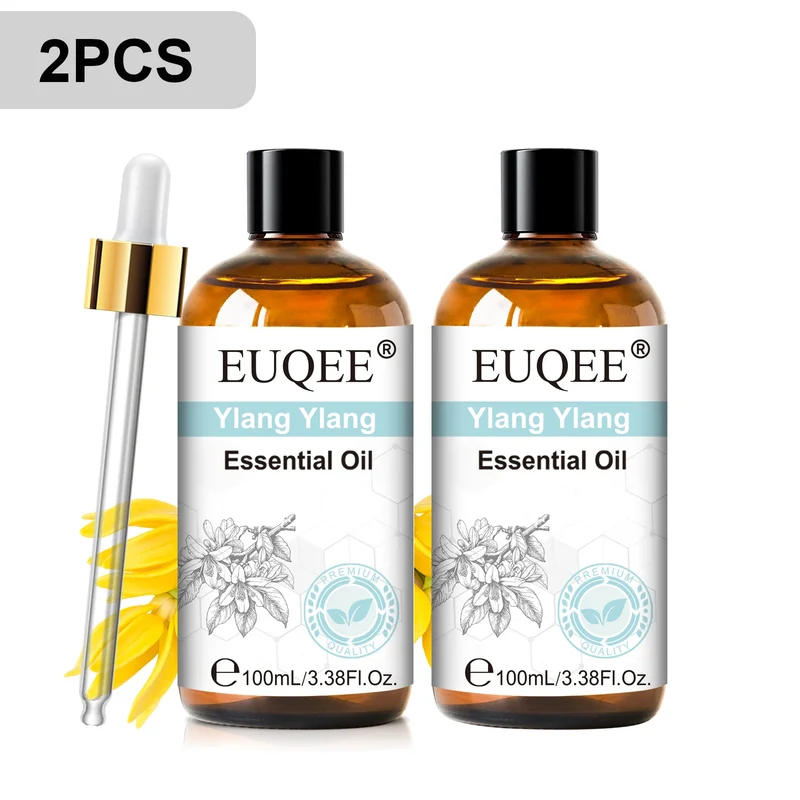 EUQEE 3.38FI.Oz. Aromatherapy Essential Oil For Reed Diffuser Humidifier-100ml Vanilla Lavender Cinnamon Lemon Essential Oils