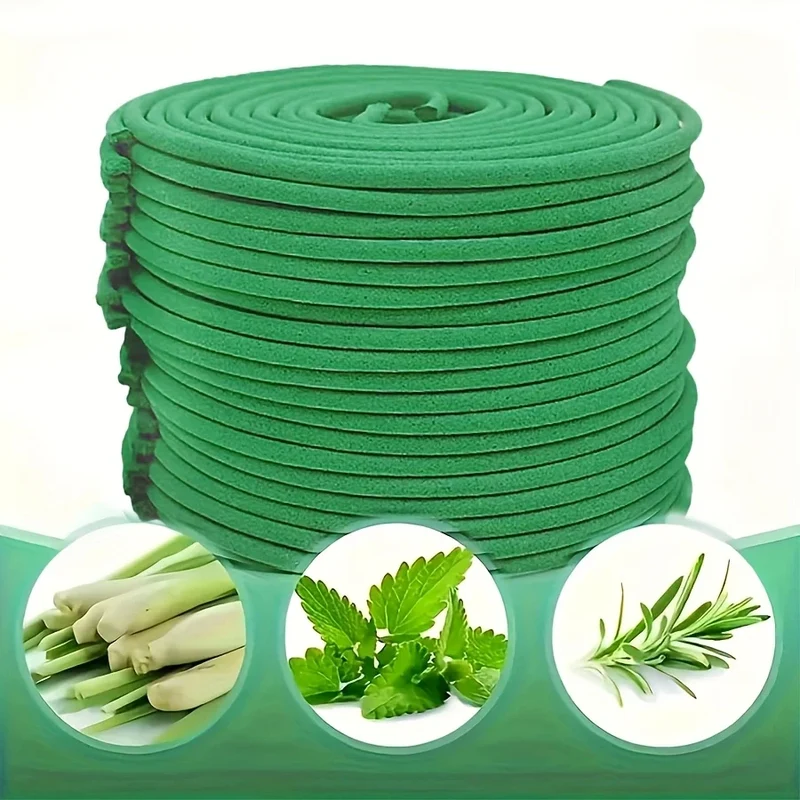 Natural Lemongrass Scent 20/40pcs Citronella Incense Coils with Holder - Outdoor, Poolside, Patio, Porch, Deck, Camping