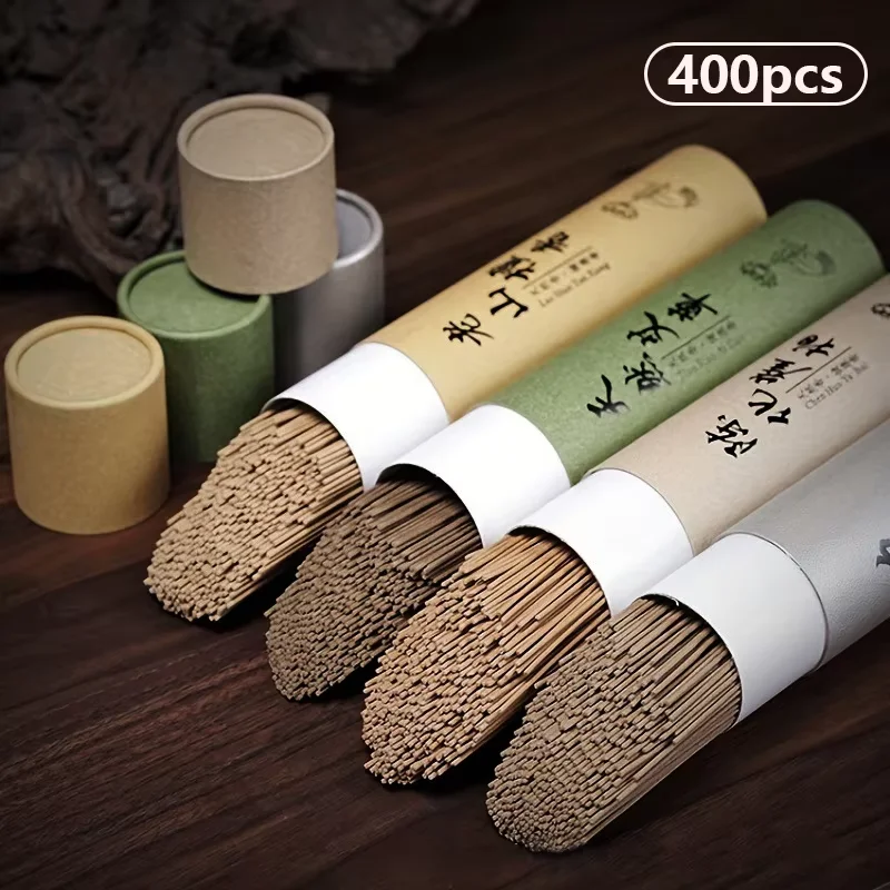 400Pcs Natural Sandalwood Sticks Home Incense Sticks Blessing Ceremony Prayer Buddha Incense Wormwood Sandalwood Agarwood