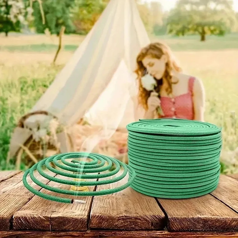 Natural Lemongrass Mosquito Repellent Coils - 40 Hour Long-Lasting Incense, Includes Hanger Bracket for Indoor & Outdoor Use