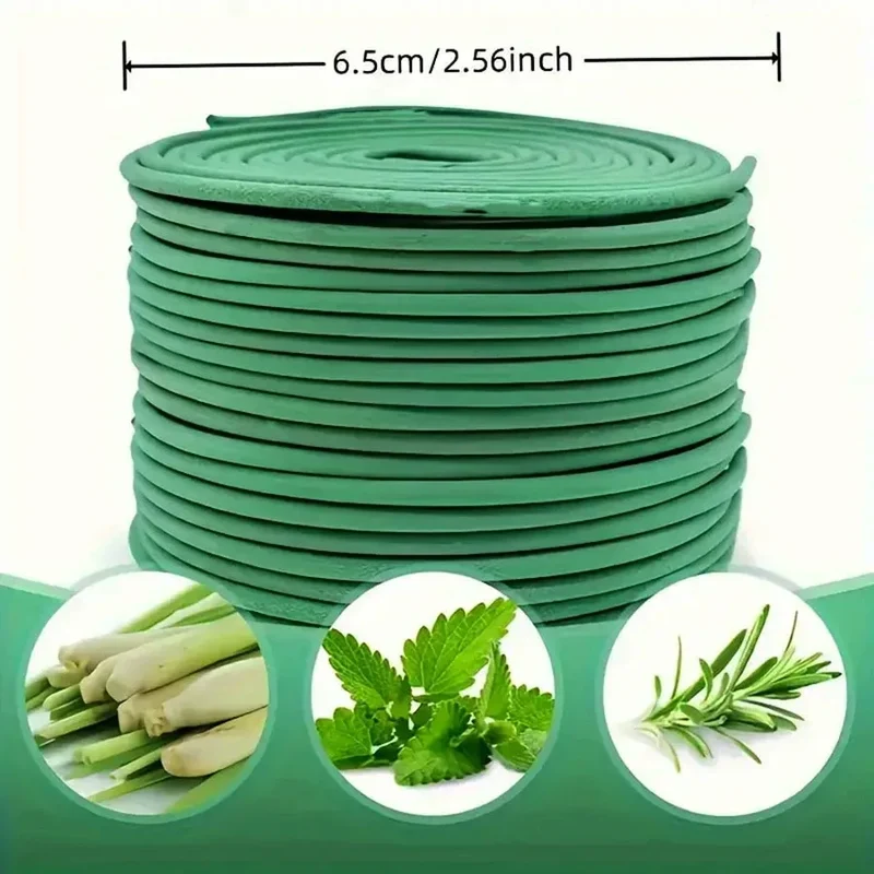 Natural Lemongrass Mosquito Repellent Coils - 40 Hour Long-Lasting Incense, Includes Hanger Bracket for Indoor & Outdoor Use