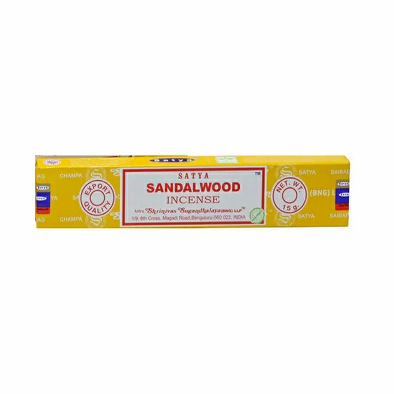 Satya Sai Baba 15g Hand-Rolled Incense Sticks, 6 Scents: Sandalwood, Lavender, Dragon's Blood, Agarwood, Patchouli, etc.