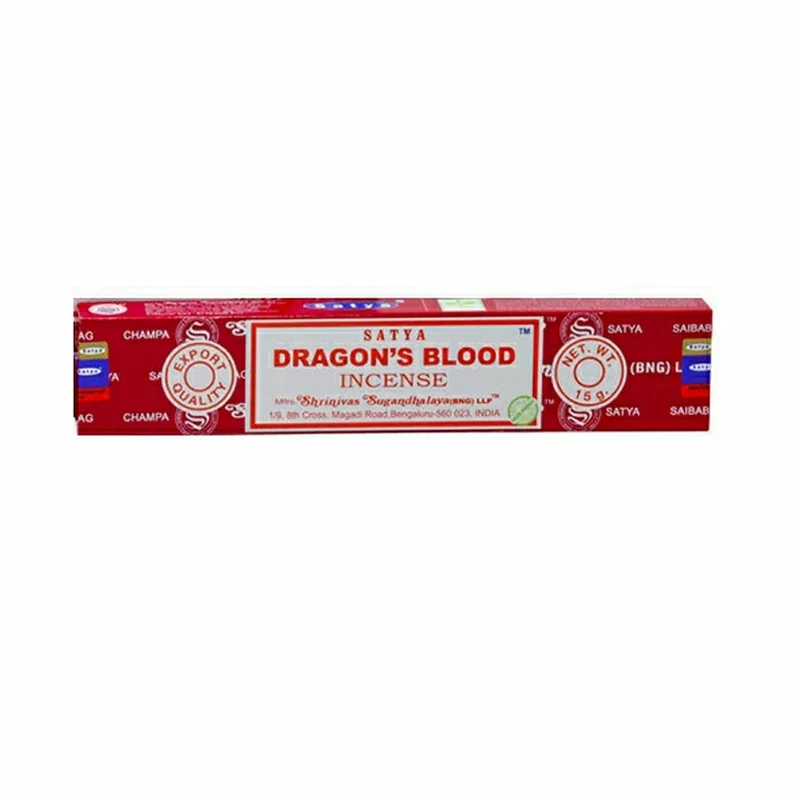 Satya Sai Baba 15g Hand-Rolled Incense Sticks, 6 Scents: Sandalwood, Lavender, Dragon's Blood, Agarwood, Patchouli, etc.