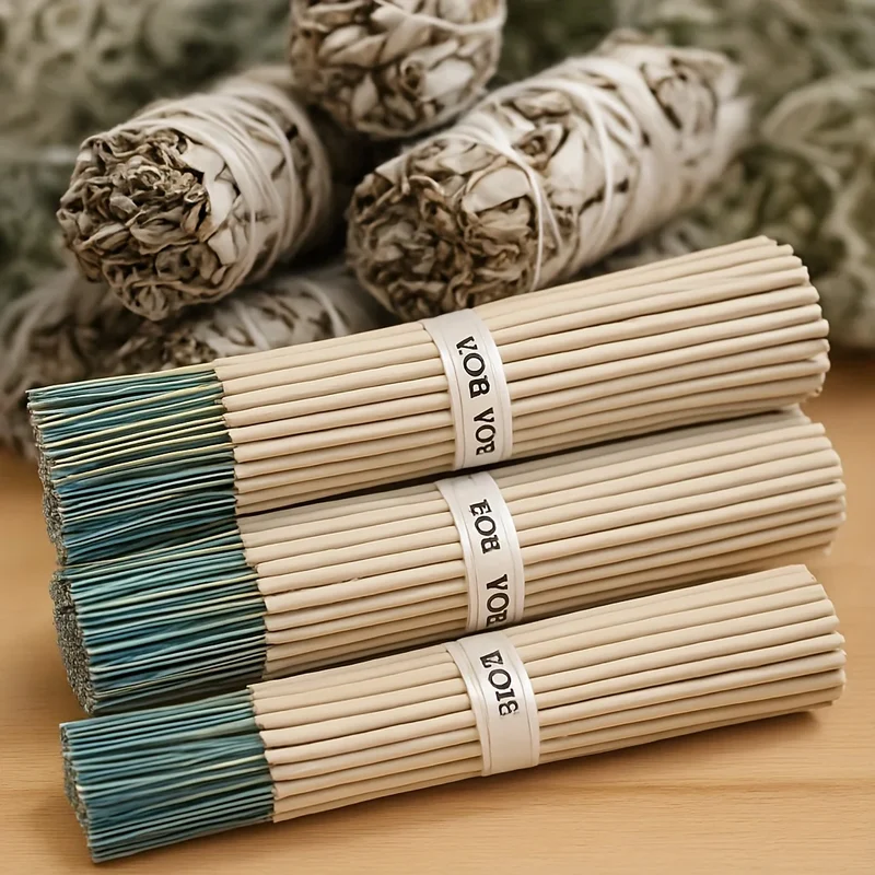 Handcrafted Sage Incense Sticks – Long-Lasting Burn (50–60 Min) · Ideal for Meditation, Cleansing, Yoga, Relaxation &