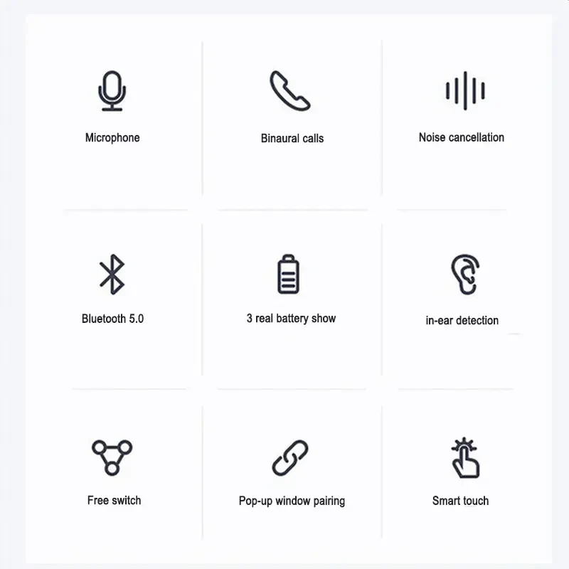 TWS Bluetooth Earphone Air Pro Wireless Earphone Sound Noise Cancelling Bluetooth Earbuds Touch Control Headphones