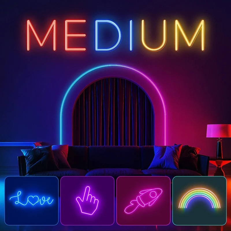 RGB Flexible Neon Strip Lights with App/Remote Control, Multiple Modes, Music Sync, IP65 Waterproof LED Strip Neon Rope Lamp