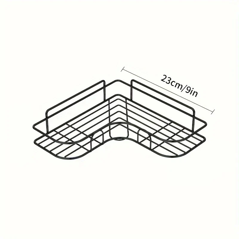 Stainless Steel Corner Shower Rack - Rustproof, Wall-mounted Bathroom Storage Rack for Shampoo, Toner and Cosmetics