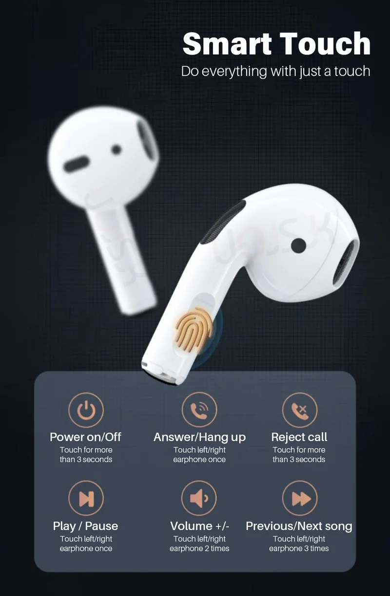 Original Wireless Bluetooth Earphones In Ear Earbuds Sports Noise Cancelling Air Pro TWS Max Headset For Apple iPhone Headphones