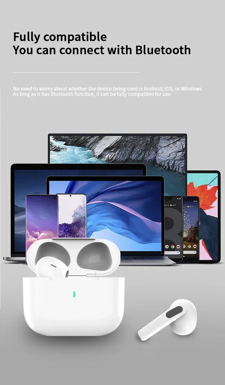 New Air Pro True Wireless Bluetooth Earphones Headphones HiFi Sound Latency ANC Noise Reduction Earbuds for IPhone Android