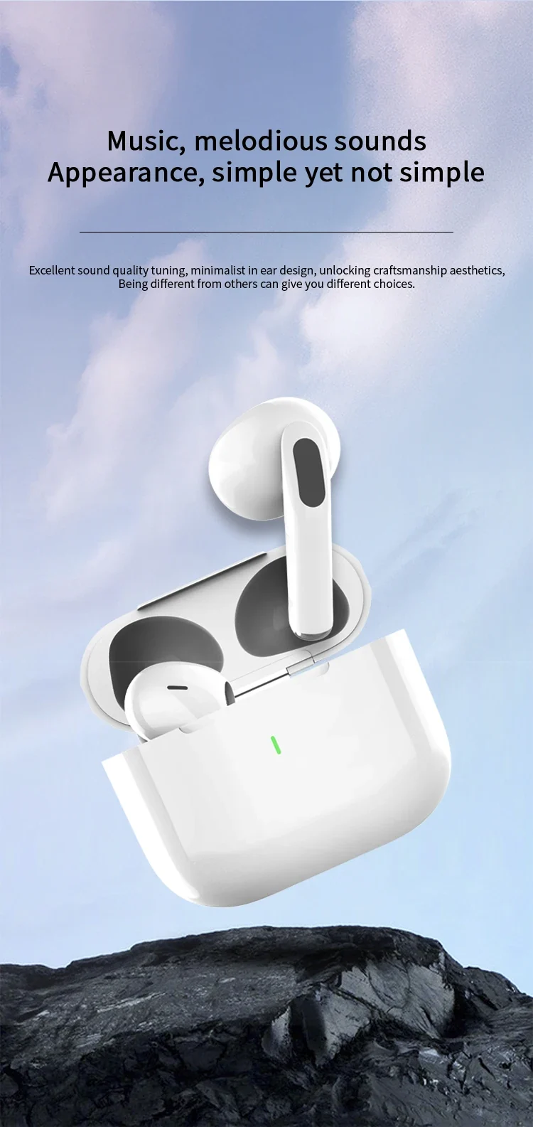 New Air Pro True Wireless Bluetooth Earphones Headphones HiFi Sound Latency ANC Noise Reduction Earbuds for IPhone Android