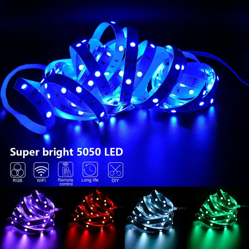 Led Strip Lights Smart Light Strips with App Control RGB Led Lights for Bedroom，Music Sync Color Changing