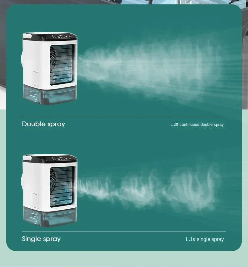 HOMEFISH Small Home-use Quiet Desktop Humidifier Cold Fan Spray Refrigeration Portable USB Electric Fan