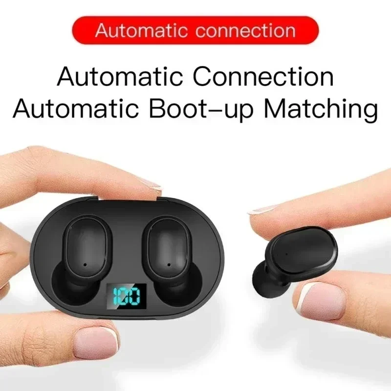 E6S Wireless Bluetooth Earphones TWS Bluetooth Headset Wireless Earbuds Noise Cancelling Earphones with Mic Headphones Sport