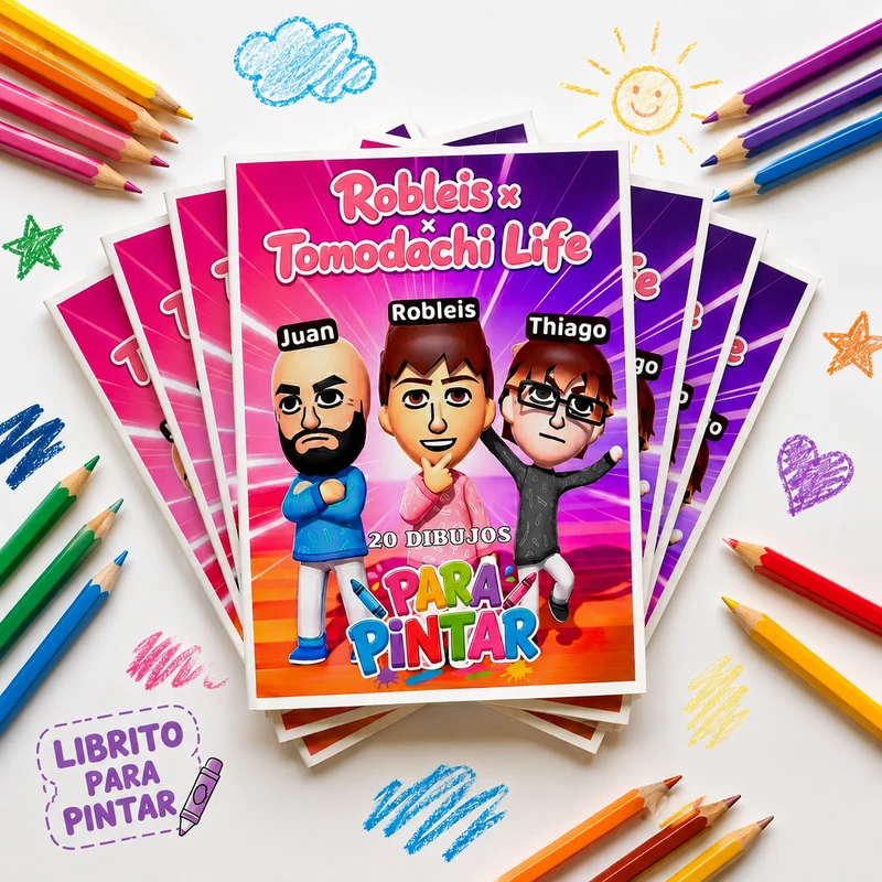 Robleis x Tomodachi Life - Librito para pintar