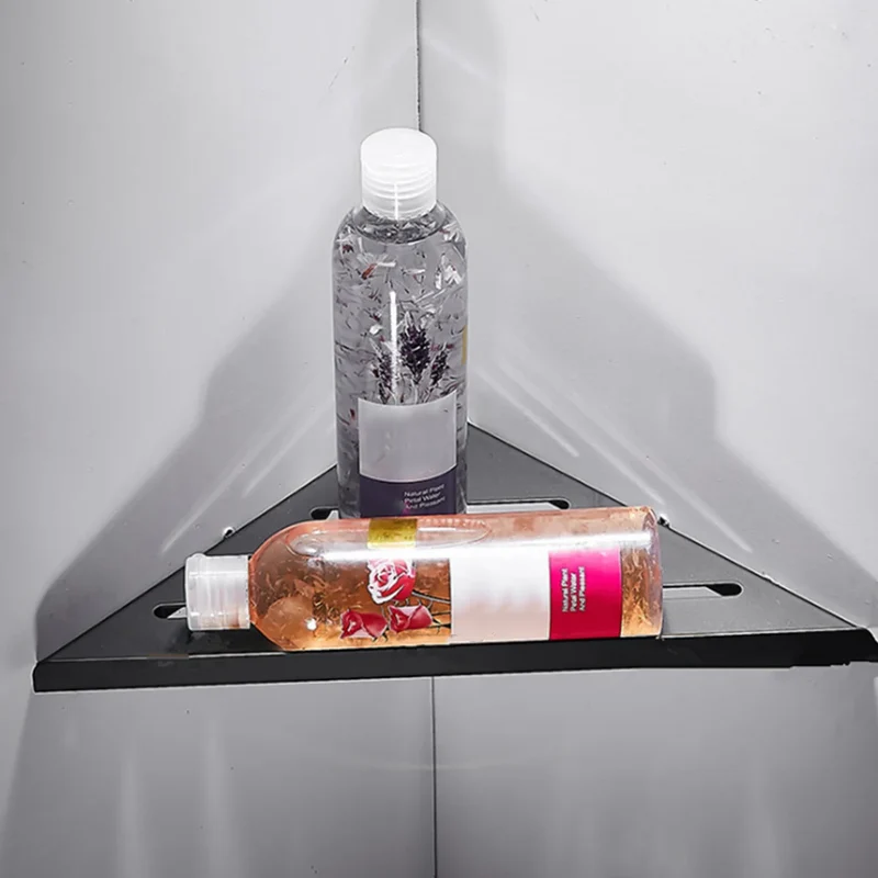 Bathroom Shelf Corner Shower Shelf No Drilling 304 Stainless Steel Corner Organizer Storage Heavy-Duty Hollow Shampoo Rack