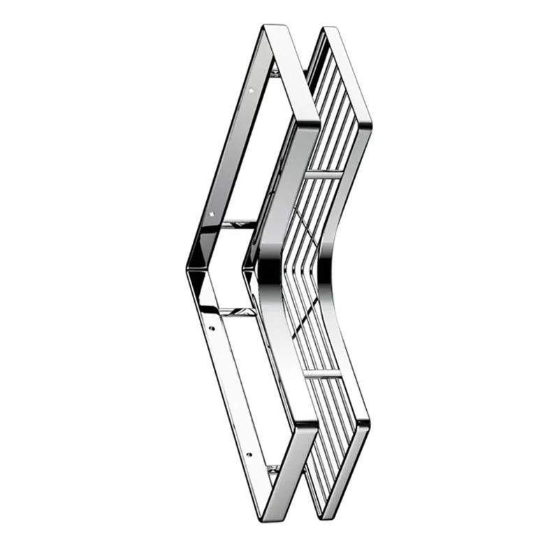 Bathroom Shower Caddy Shelf Stainless Steel No Drilling Corner Bath Organizer with Non Marking Adhesives for Home