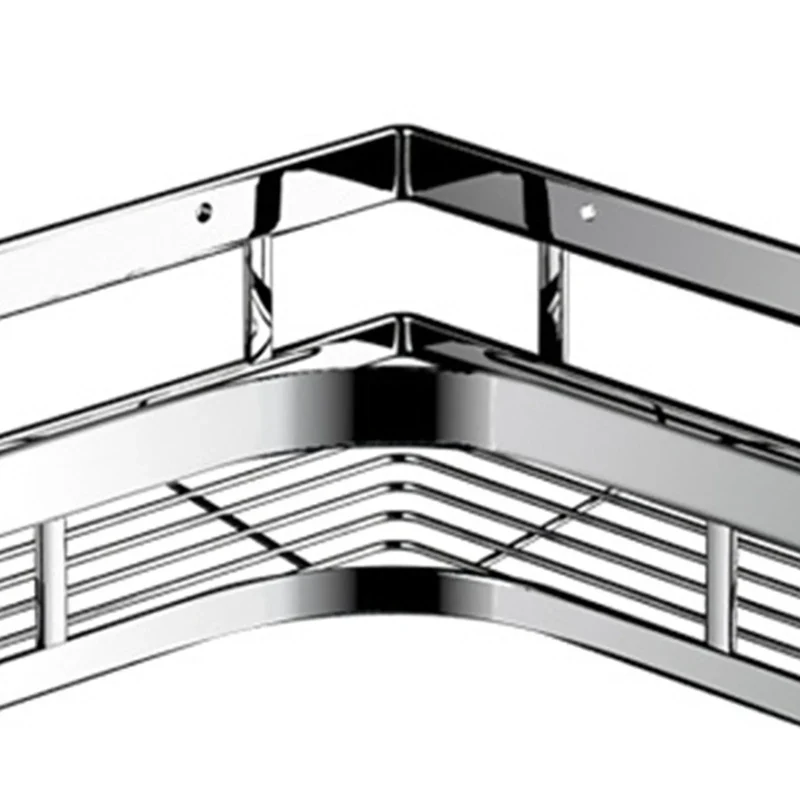 Bathroom Shower Caddy Shelf Stainless Steel No Drilling Corner Bath Organizer with Non Marking Adhesives for Home