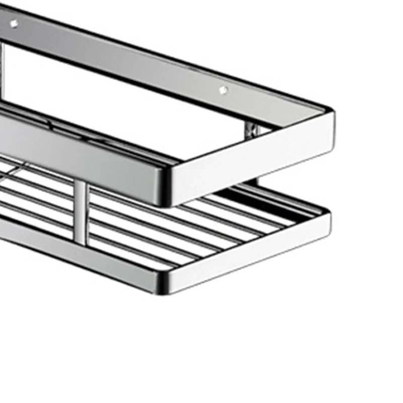 Bathroom Shower Caddy Shelf Stainless Steel No Drilling Corner Bath Organizer with Non Marking Adhesives for Home