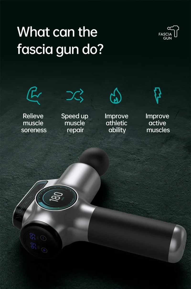 99 Speed Professional Muscle Massage Gun Massager Massager for Neck and Back Massage Instrument Dropshipping Fitness Equipment