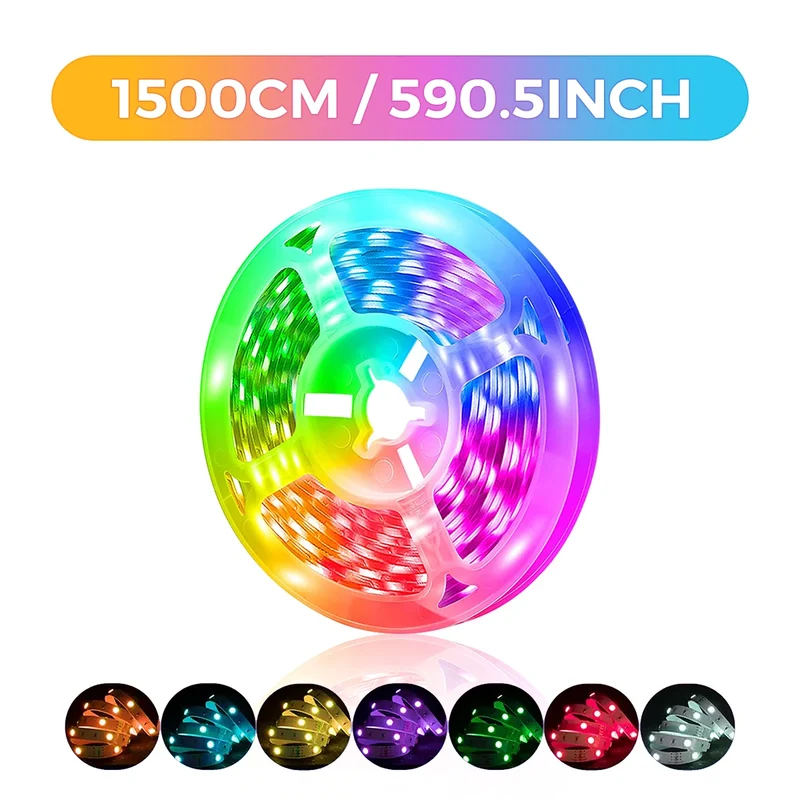 40M/30M RGB LED Strip Lights with Remote Control Bluetooth App, Dimmable Colour Changing LED Fairy Lamps Music Sync for Room