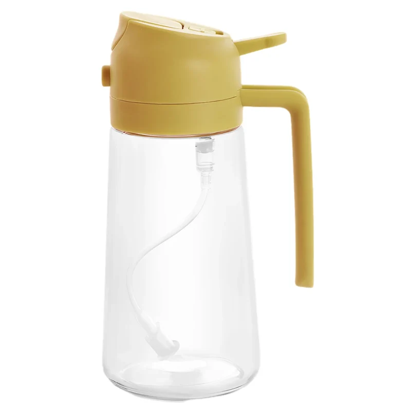 470ML/500ML 2in1 Olive Oil Dispenser Bottle Oil Sprayer Stainless Steel/Glass Oil Sprayer Bottle for Cooking Kitchen Accessories
