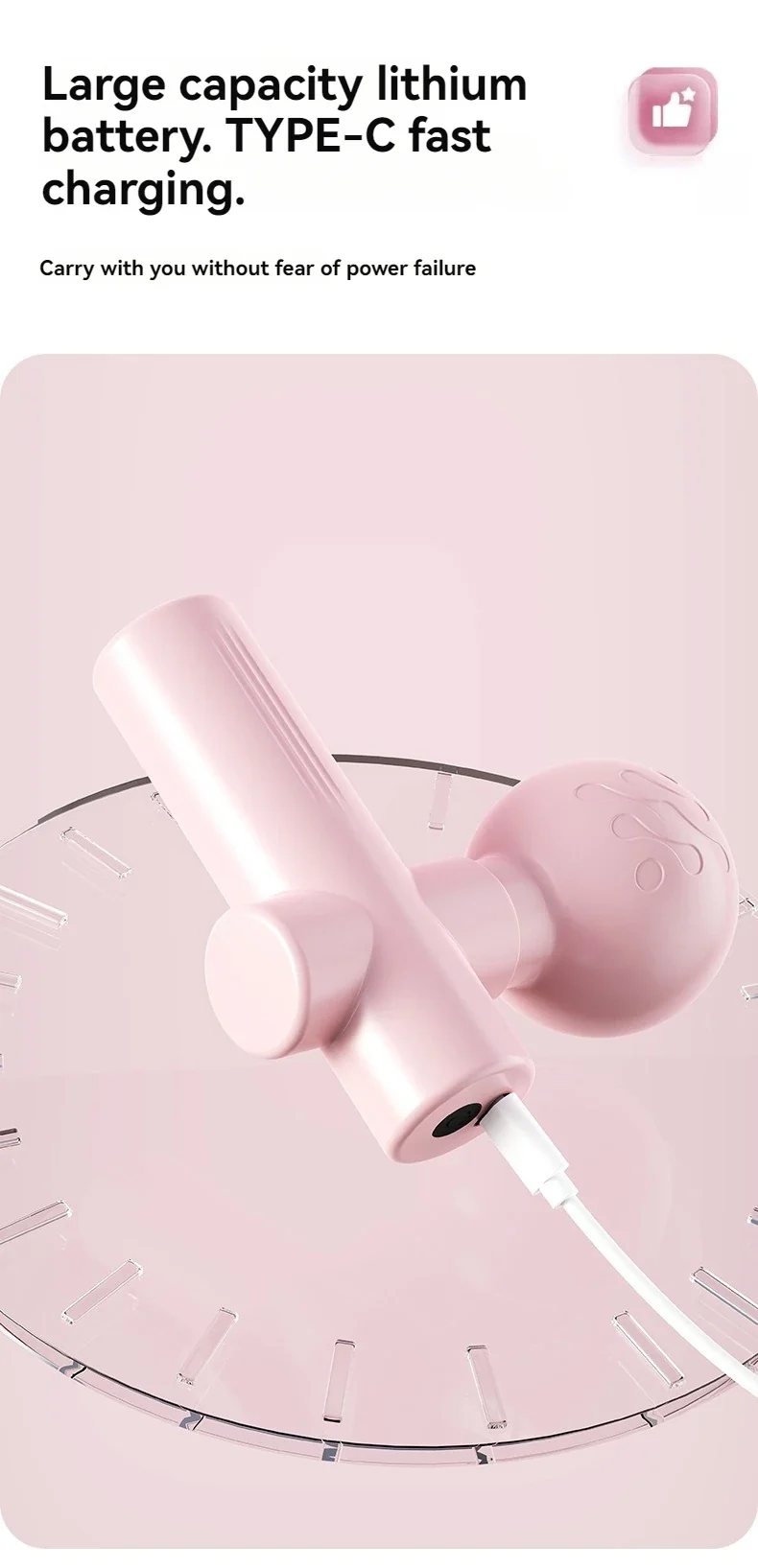 2025 New USB Mini Massage Gun Fascia Machine Muscle Relaxation Vibrating Gun Rod Massage Fitness Equipment Neck Grab Fascia Gun