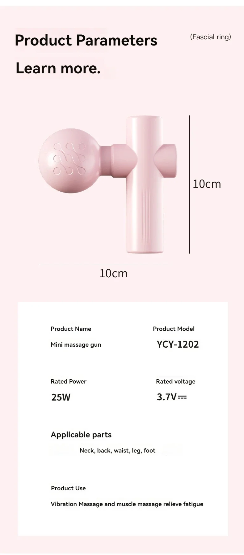 2025 New USB Mini Massage Gun Fascia Machine Muscle Relaxation Vibrating Gun Rod Massage Fitness Equipment Neck Grab Fascia Gun
