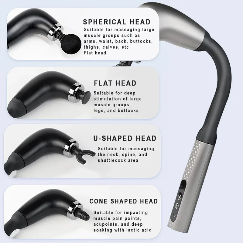 2025 New Smart Fascia Gun Electric Massager Massage Hammer Electric Fascia Gun Home Handheld Hammer Back Artifact Christmas Gift