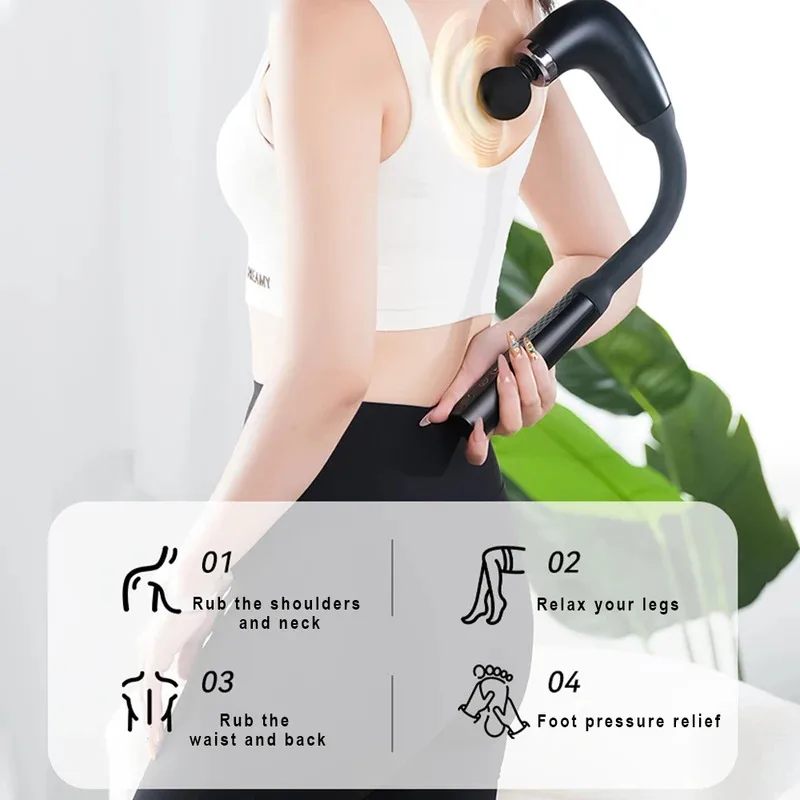 2025 New Smart Fascia Gun Electric Massager Massage Hammer Electric Fascia Gun Home Handheld Hammer Back Artifact Christmas Gift