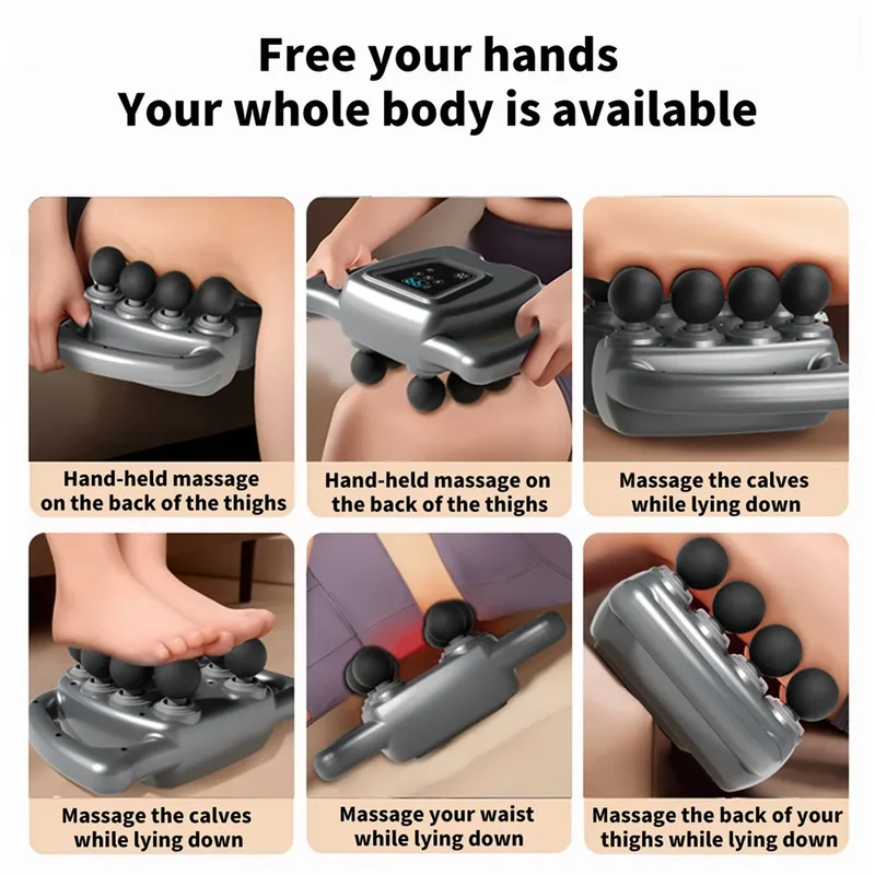 16/24 Head Fascia Gun Muscle Massage Gun High Frequency Neck Shoulder Waist Massage Machine Professional Muscle Massage Gun