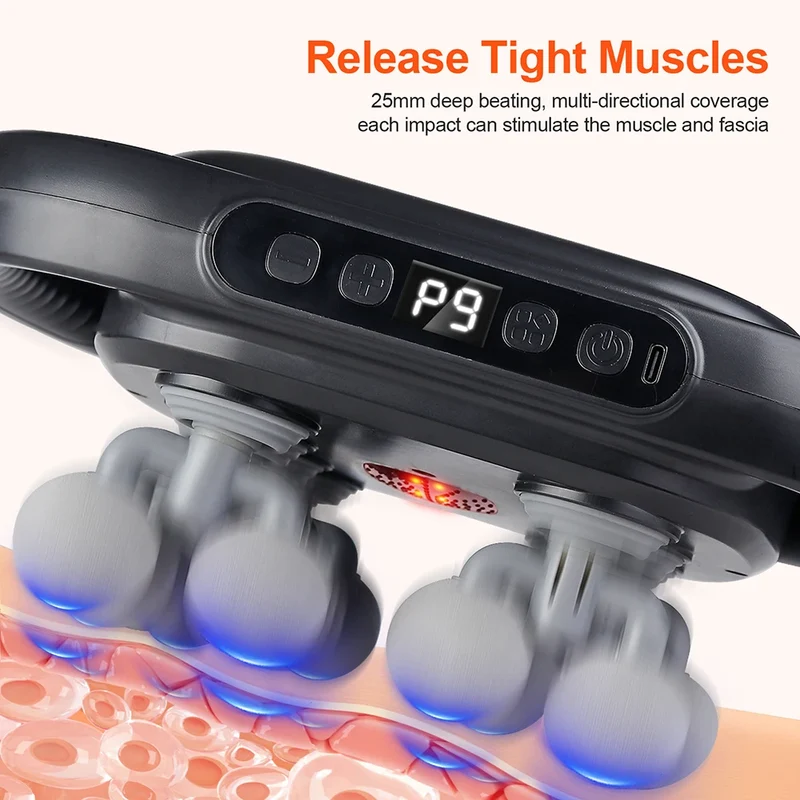16-Head Fascia Gun High-Frequency Vibration Body Massage Gun Waist and Back Massager Neck Shoulder Massager Muscle masajeador