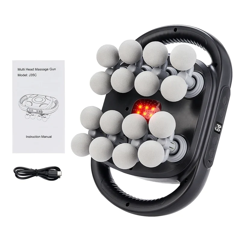 16-Head Fascia Gun High-Frequency Vibration Body Massage Gun Waist and Back Massager Neck Shoulder Massager Muscle masajeador