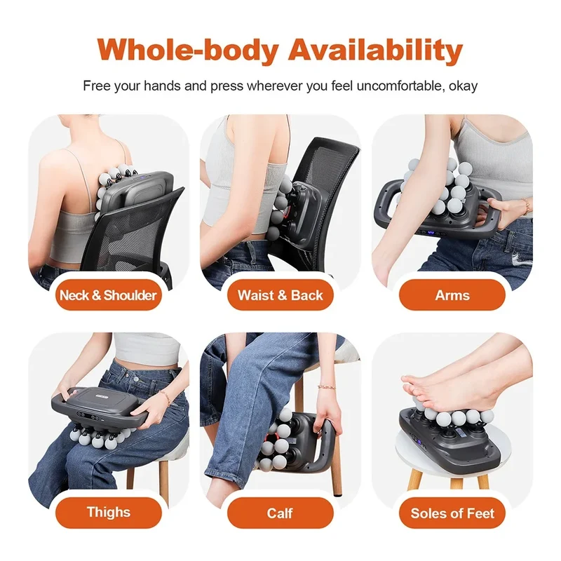 16-Head Fascia Gun High-Frequency Vibration Body Massage Gun Waist and Back Massager Neck Shoulder Massager Muscle masajeador