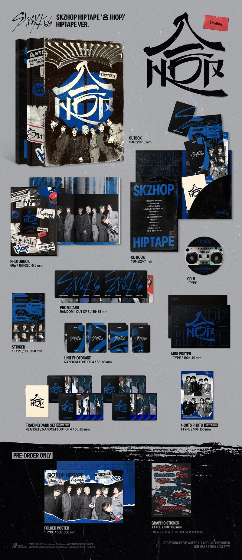 STRAY KIDS - SKZHOP HIPTAPE(合) Álbum Edición Limitada