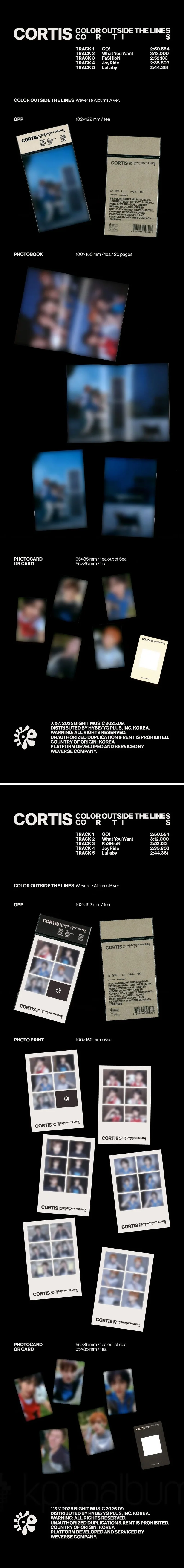 CORTIS - The 1st EP [COLOR OUTSIDE THE LINES] Weverse Album