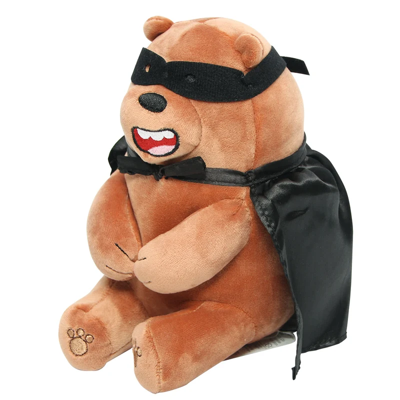MINISO Boneka lucu Bantal Flush Lucu WE BARE BEARS Posisi Duduk Halloween 30cm